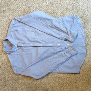 J.Crew Men’s Slim Lightweight Oxford Button Down, Blue, Slim Large